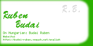 ruben budai business card